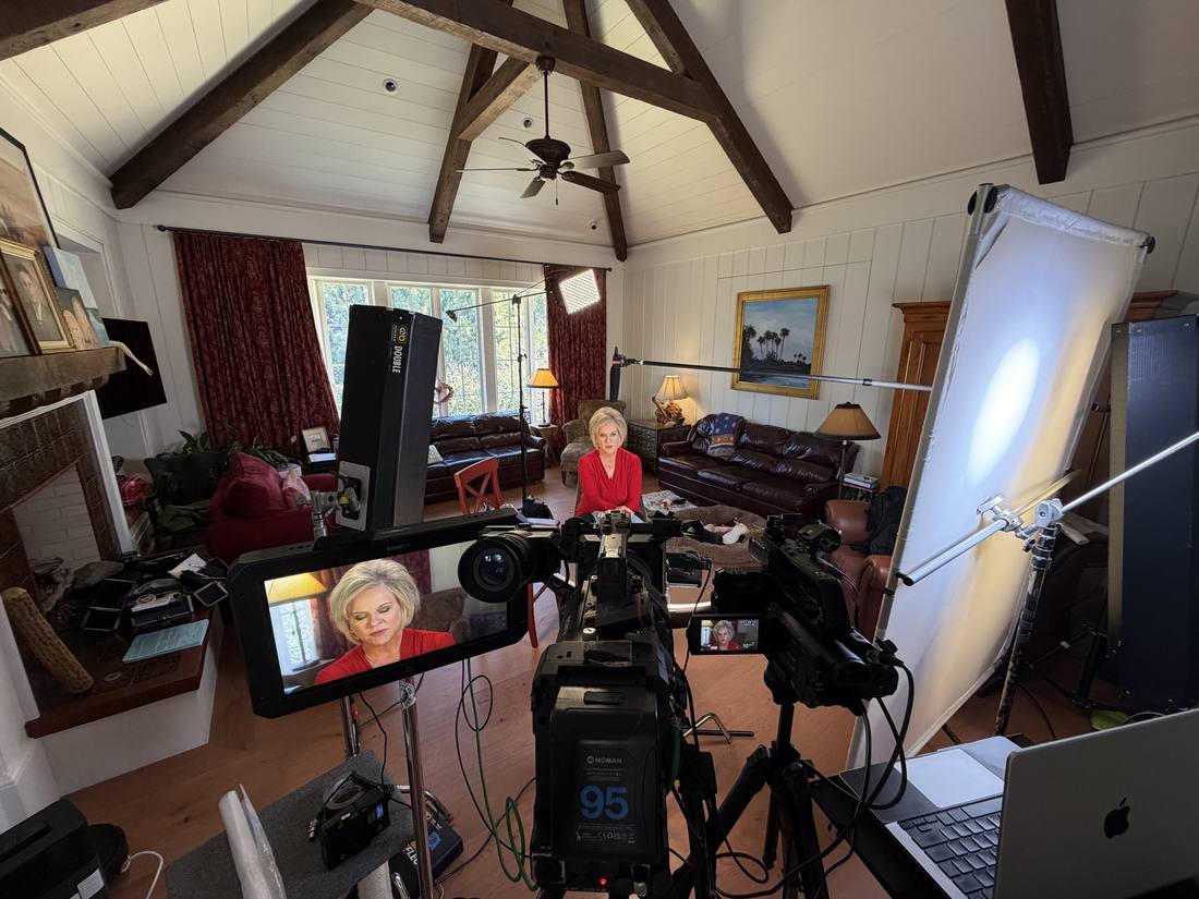 Nancy Grace documentary interview setup